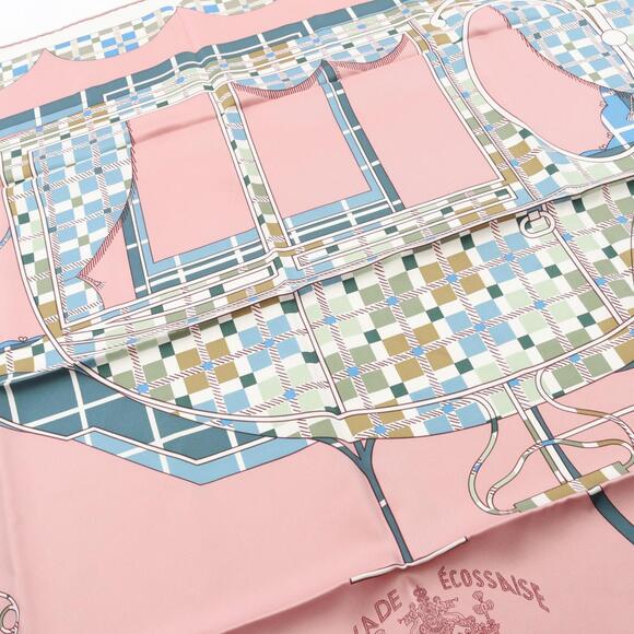 HERMES Pink Silk Scarf - Picture 9 of 9